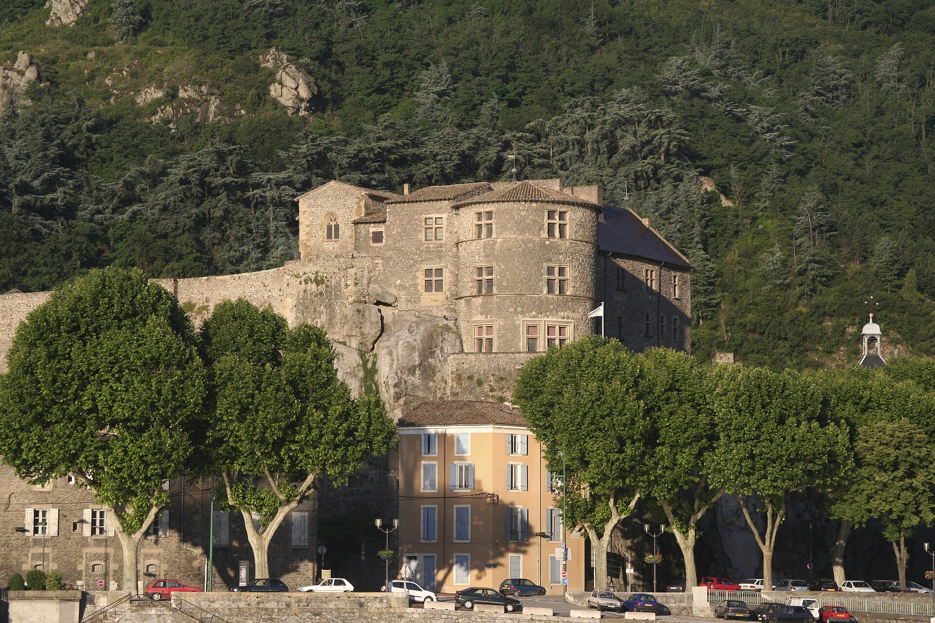 Historic French château beside the Rhône